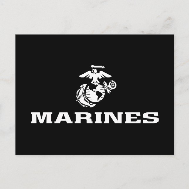 USMC-Logotyp staplad - vit Helg Vykort (Framsida)