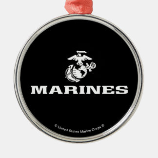 USMC-Logotyp staplad - vit Julgransprydnad Metall
