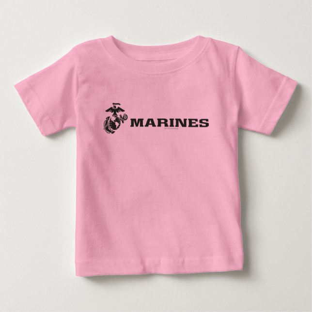 USMC-Logotyp - svart Tee (Framsida)