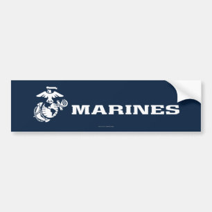 Usmc-logotyp - vit bildekal