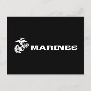 USMC-Logotyp - vit Helg Vykort