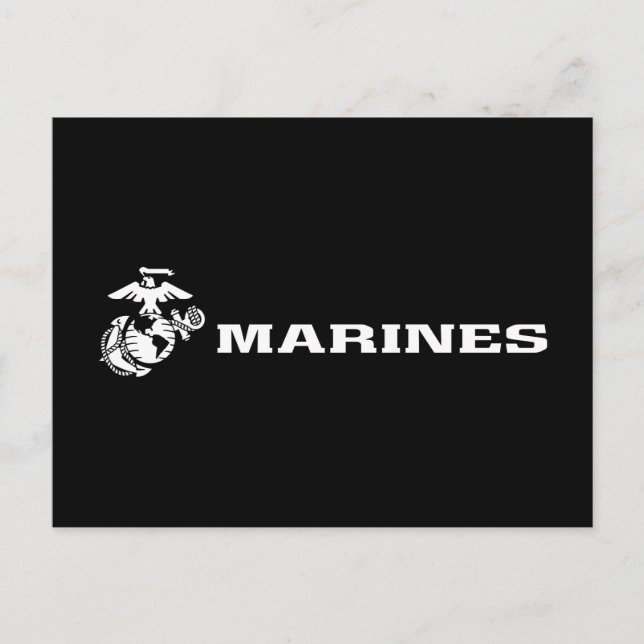 USMC-Logotyp - vit Helg Vykort (Framsida)