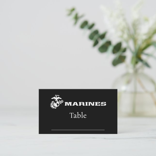 USMC-Logotyp - vit Placeringskort (Stående Fram)