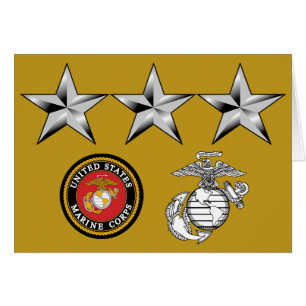 Usmc-LtGen Lieutenant General 0-9 Hälsningskort