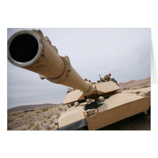USMC M1 Abrams Hälsningskort (Framsidan Horizontal)