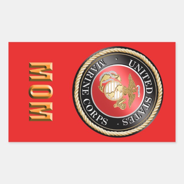 USMC Mamma Sticker Rektangulärt Klistermärke (Framsida)