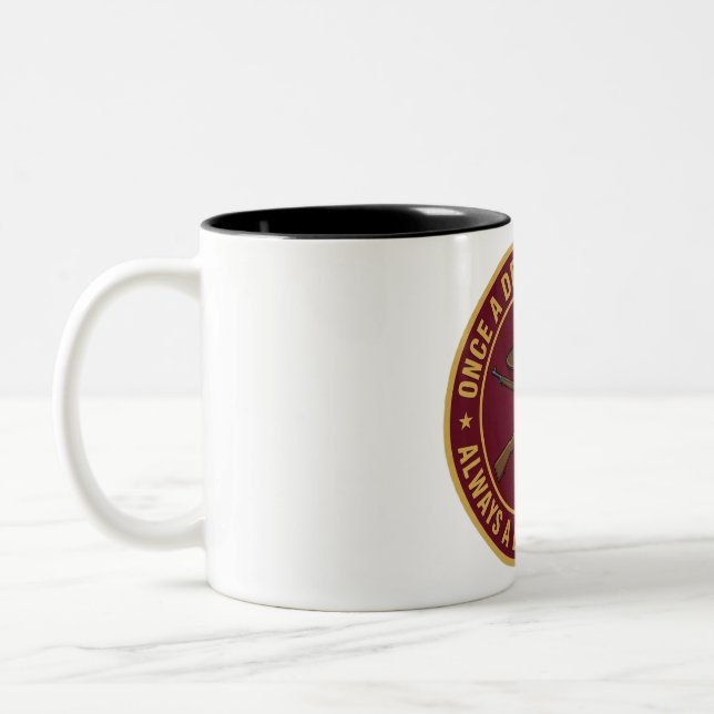 USMC Once a Drill Instructor Matte Black Ceramic C Två-Tonad Mugg (Vänster)