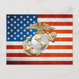 Usmc-örnen, jordklot & ankrar (EGA) [3D] Vykort