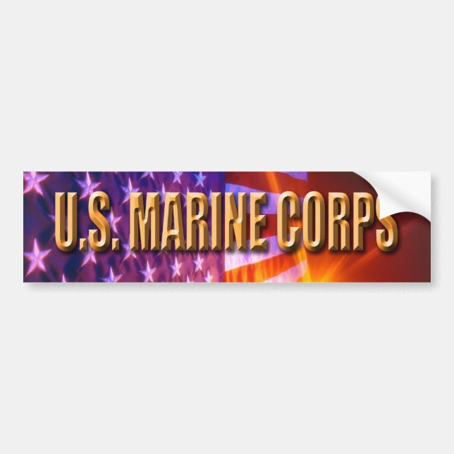 USMC Retrött Bumper Sticker Bildekal (Framsidan)