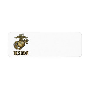 USMC RETURADRESS ETIKETT