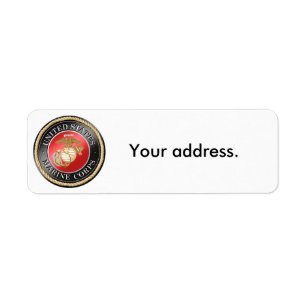 USMC-Returetiketter Returadress Etikett