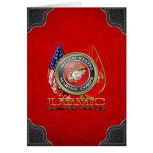 USMC Semper Fi [den speciella upplagan] [3D] Hälsningskort
