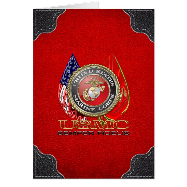 USMC Semper Fi [Speciell utgåva] [3D] Hälsningskort (Framsidan)