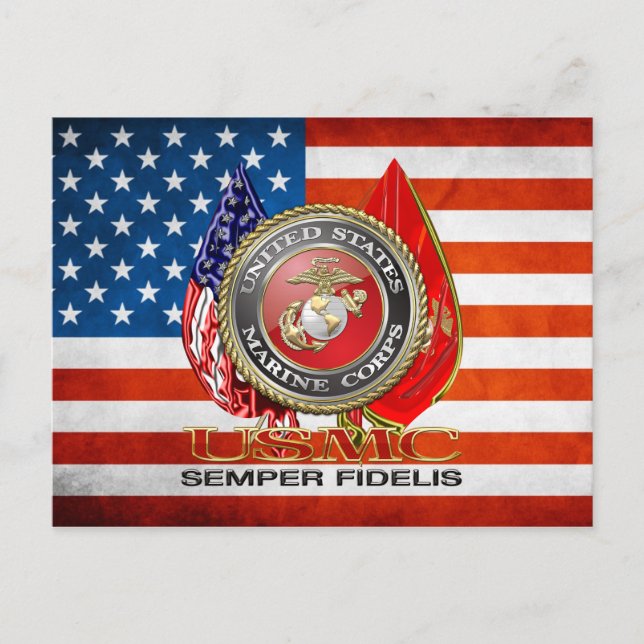 USMC Semper Fi [Speciell utgåva] [3D] Vykort (Framsida)