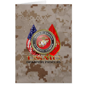 USMC Semper Fi [Speciellare utgåva] [3D] Hälsningskort