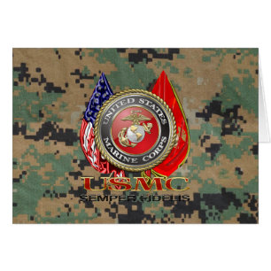 USMC Semper Fi [Speciellare utgåva] [3D] Hälsningskort