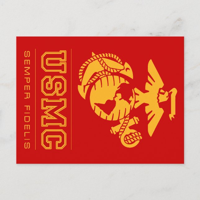 USMC Semper Fidelis [Semper Fi] Vykort (Framsida)