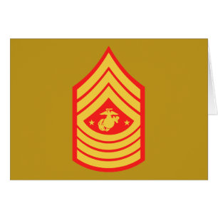 USMC SMMC sergeant Major vid marinkåren E-9 Hälsningskort