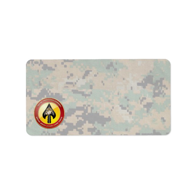 USMC Speciell Operations Command (MARSOC) [3D] Adressetikett (Framsidan)