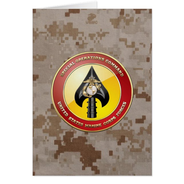 USMC Speciell Operations Command (MARSOC) [3D] Hälsningskort (Framsidan)