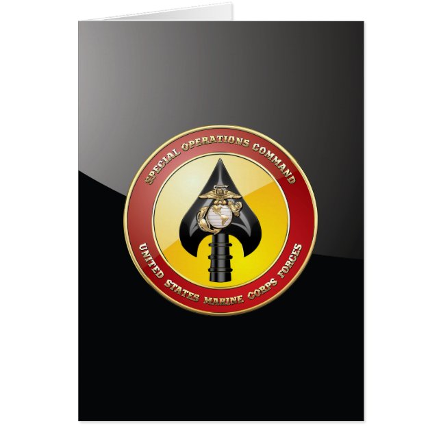 USMC Speciell Operations Command (MARSOC) [3D] Hälsningskort (Framsidan)