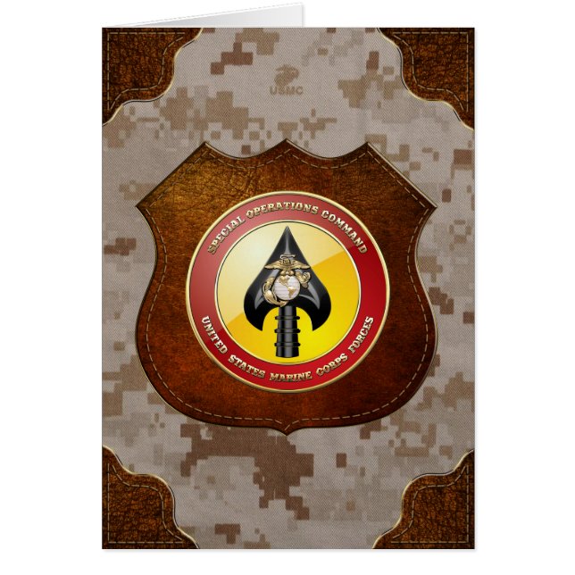USMC Speciell Operations Command (MARSOC) [3D] Hälsningskort (Framsidan)