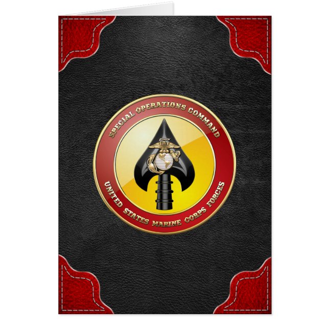USMC Speciell Operations Command (MARSOC) [3D] Hälsningskort (Framsidan)