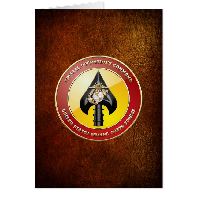 USMC Speciell Operations Command (MARSOC) [3D] Hälsningskort (Framsidan)