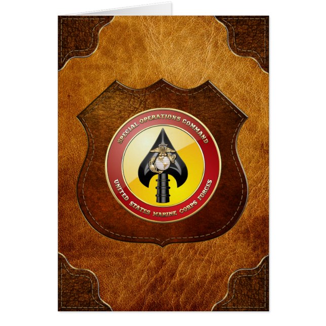 USMC Speciell Operations Command (MARSOC) [3D] Hälsningskort (Framsidan)