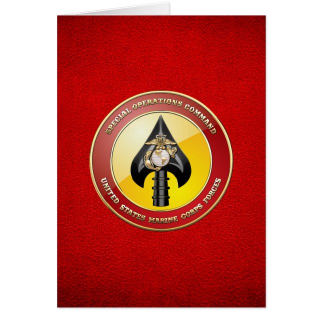 USMC Speciell Operations Command (MARSOC) [3D] Hälsningskort (Framsidan)