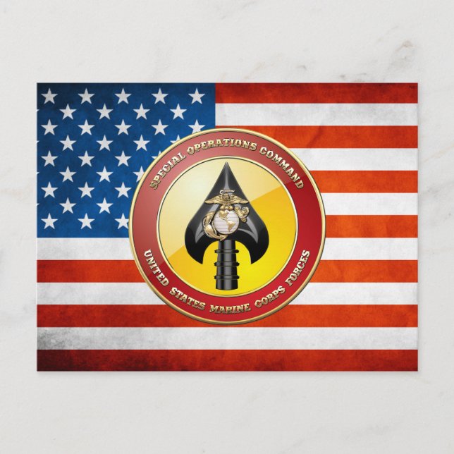 USMC Speciell Operations Command (MARSOC) [3D] Vykort (Framsida)