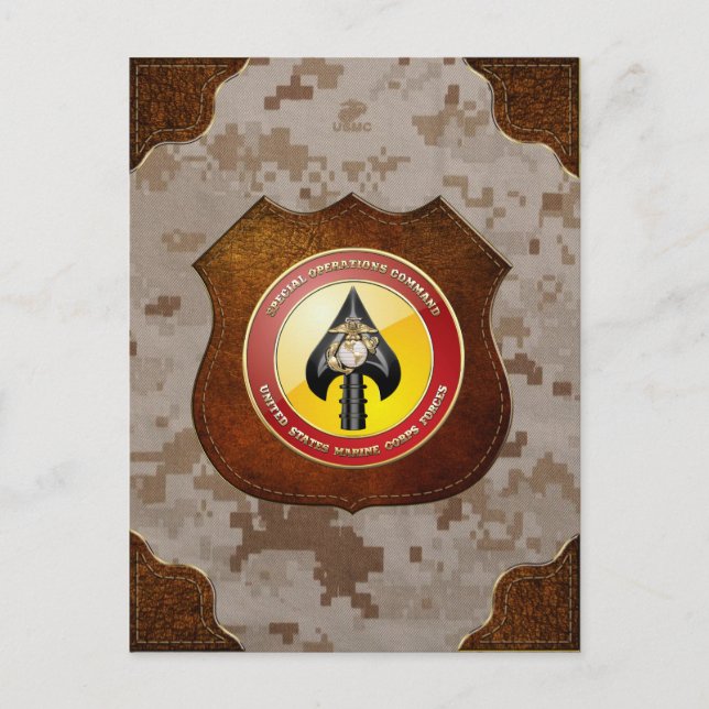 USMC Speciell Operations Command (MARSOC) [3D] Vykort (Framsida)