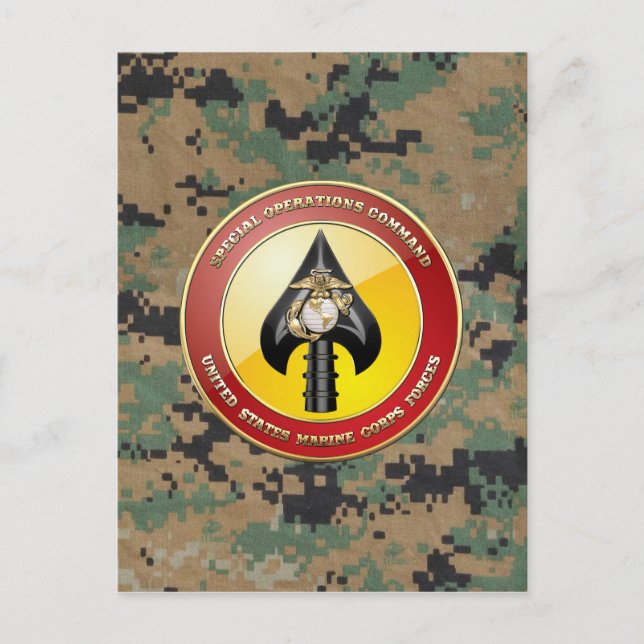 USMC Speciell Operations Command (MARSOC) [3D] Vykort (Framsida)