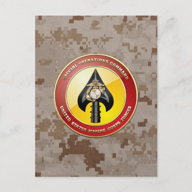 USMC Speciell Operations Command (MARSOC) [3D] Vykort (Framsida)