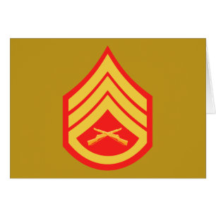 USMC SSgt bemannar Sergeant E-6 Hälsningskort