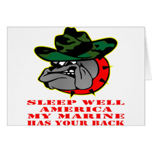 USMC Ssov Wwell America My Marine har din rygg Hälsningskort