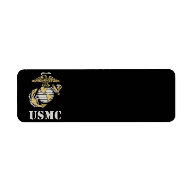 USMC [stencil] Returadress Etikett (Framsidan)