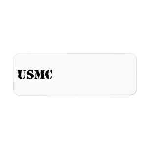 USMC [stencilera text], Returadress Etikett