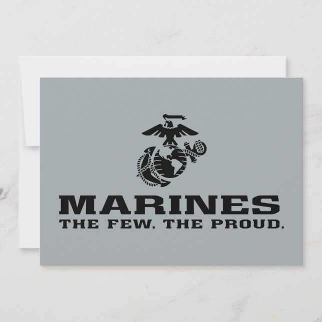 USMC "The Few, Proud" Staplad Black Logotyp (Framsida)