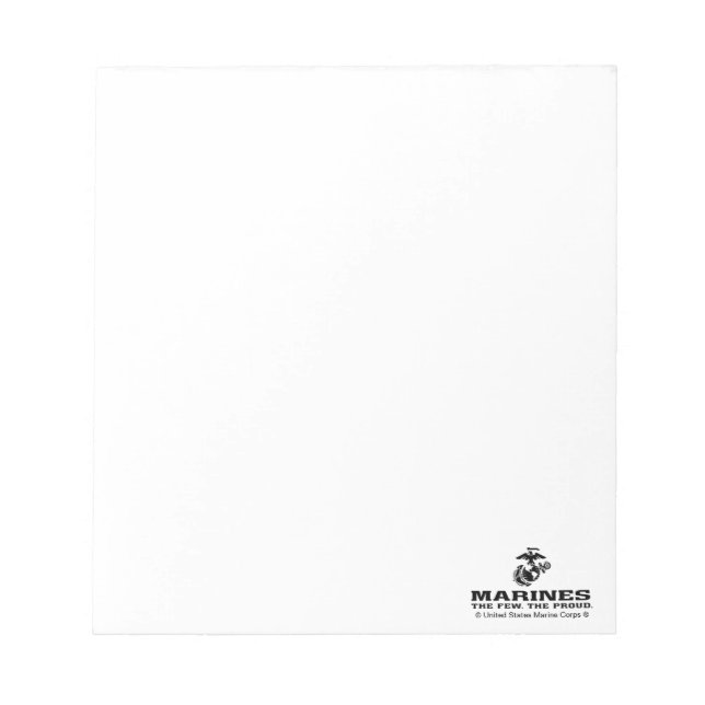 USMC "The Few, Proud" Staplad Black Logotyp Anteckningsblock (Framsida)