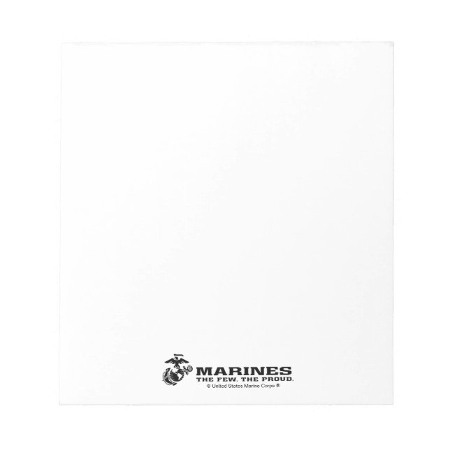USMC "The Few, Proud" Staplad Black Logotyp Anteckningsblock (Framsida)