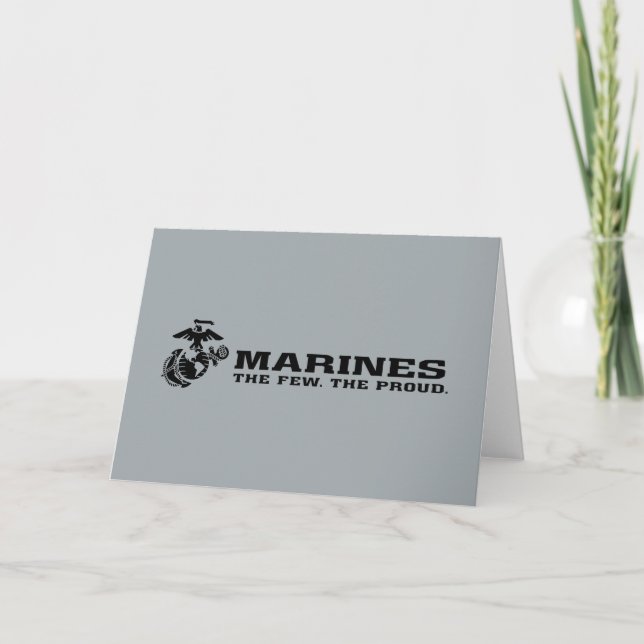 USMC "The Few, Proud" Staplad Black Logotyp Anteckningskort (Framsida)