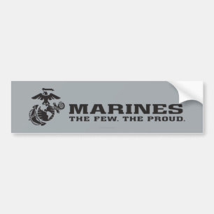 USMC "The Few, Proud" Staplad Black Logotyp Bildekal