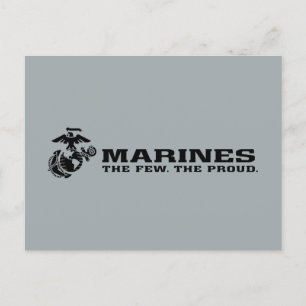 USMC "The Few, Proud" Staplad Black Logotyp Helg Vykort