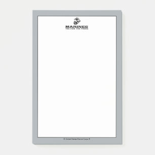 USMC "The Few, Proud" Staplad Black Logotyp Post-it Block