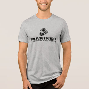 USMC "The Few, Proud" Staplad Black Logotyp T Shirt