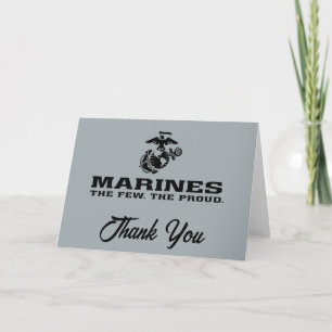 USMC "The Few, Proud" Staplad Black Logotyp Tack Kort