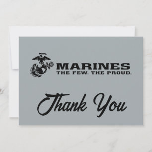 USMC "The Few, Proud" Staplad Black Logotyp Tack Kort