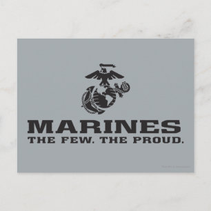 USMC "The Few, Proud" Staplad Black Logotyp Vykort
