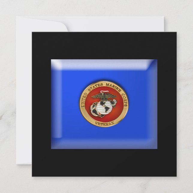 USMC Veteran Anpassade Card! OoRah! Spara Datumet (Framsida)